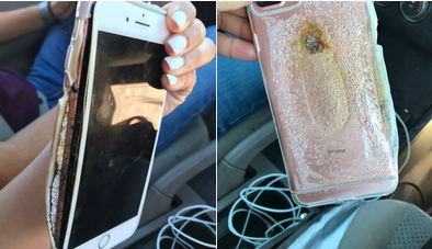 Chiếc iPhone 7 Plus phát hỏa không rõ lý do